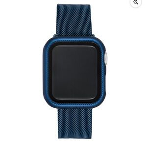 Blue Apple Watch band and bumper guard